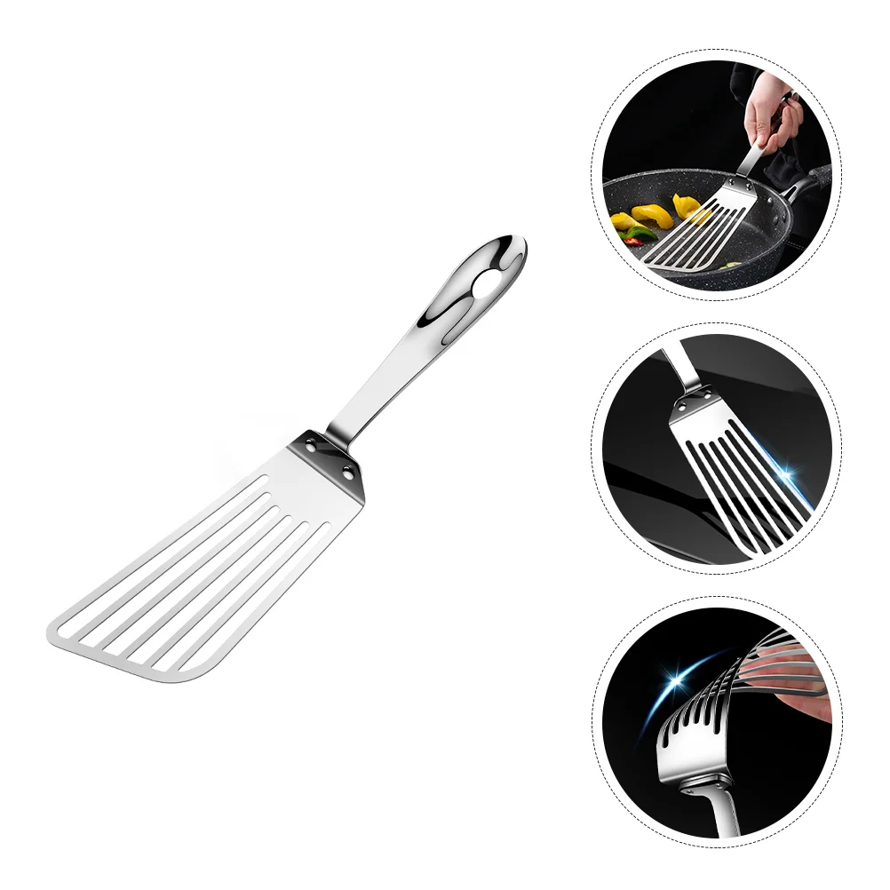 

Spatula Stainless Steel Metal Spatula Slotted Turner Cooking Kitchen Utensil for Cooking Seafood Steak Egg Meat Flipping