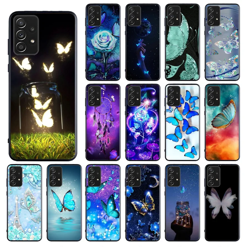 

Cute Beautiful Butterfly Phone Case For Samsung Galaxy A13 A03 A12 A32 A71 A11 A21S A02 A52 A72 A51 A50 A70 A31 M31
