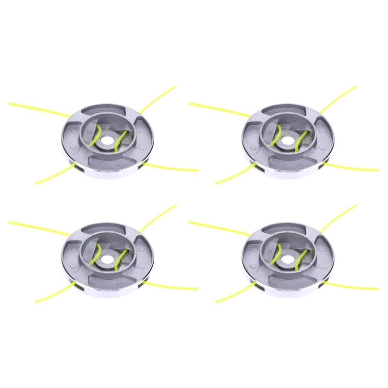 

4X Alloy Head Metal Trimmer Head ,Brush Cutter Replacement Parts Bump Feed Head For Brush Cutter Grass Trimmer