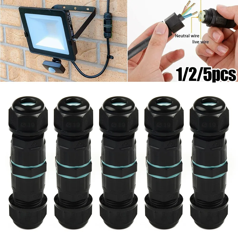 

IP68 Waterproof Cable Connector Metal + Plastic 17.5A 240V-400V 3.5-10mm Black For Stage Lighting/tunnels/signals