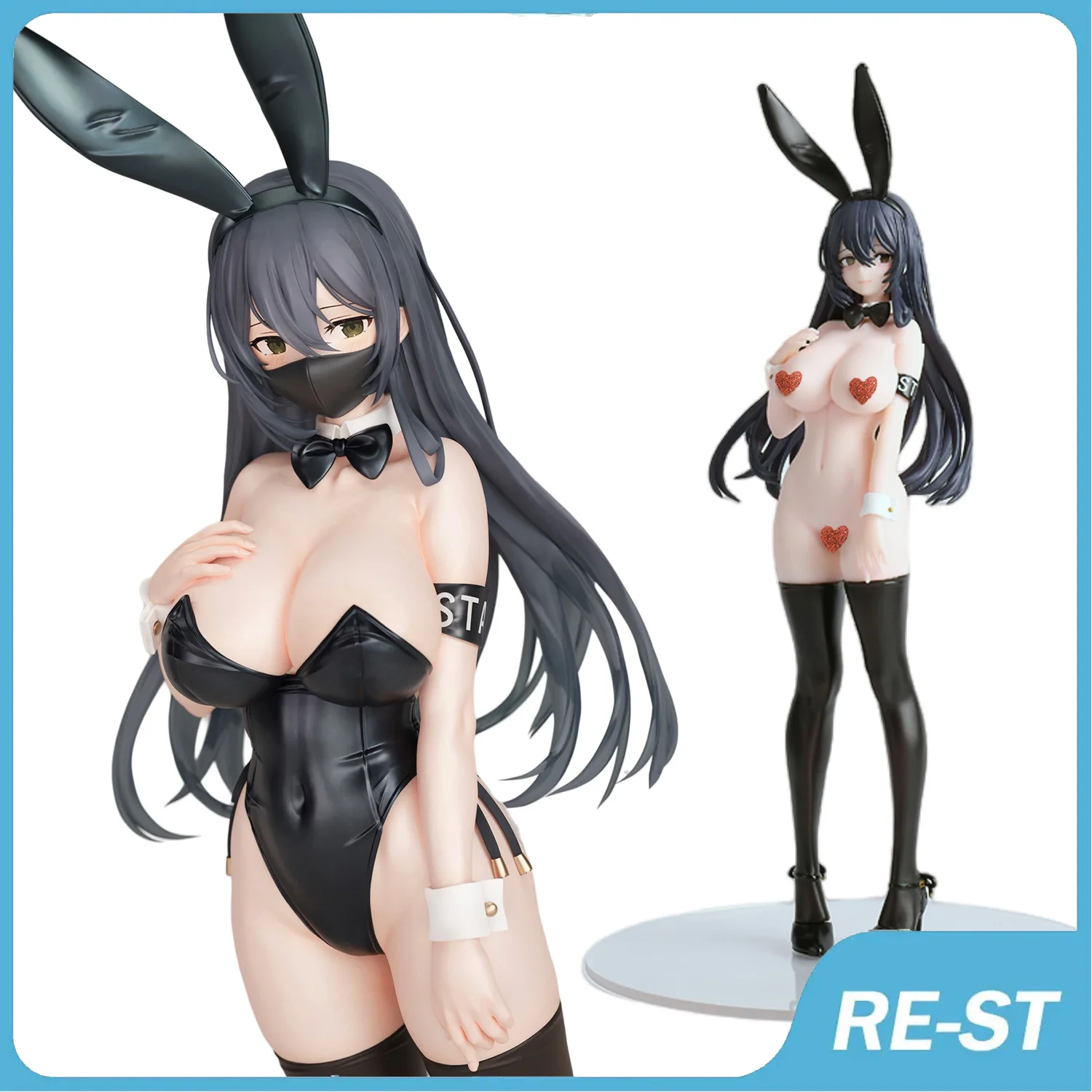 

26cm NSFW Kuro Bunny Kouhai-chan Mask ver Sexy Girl Model PVC Action Figure Adult Hentai Collection Model Toy Doll Gift Figurine
