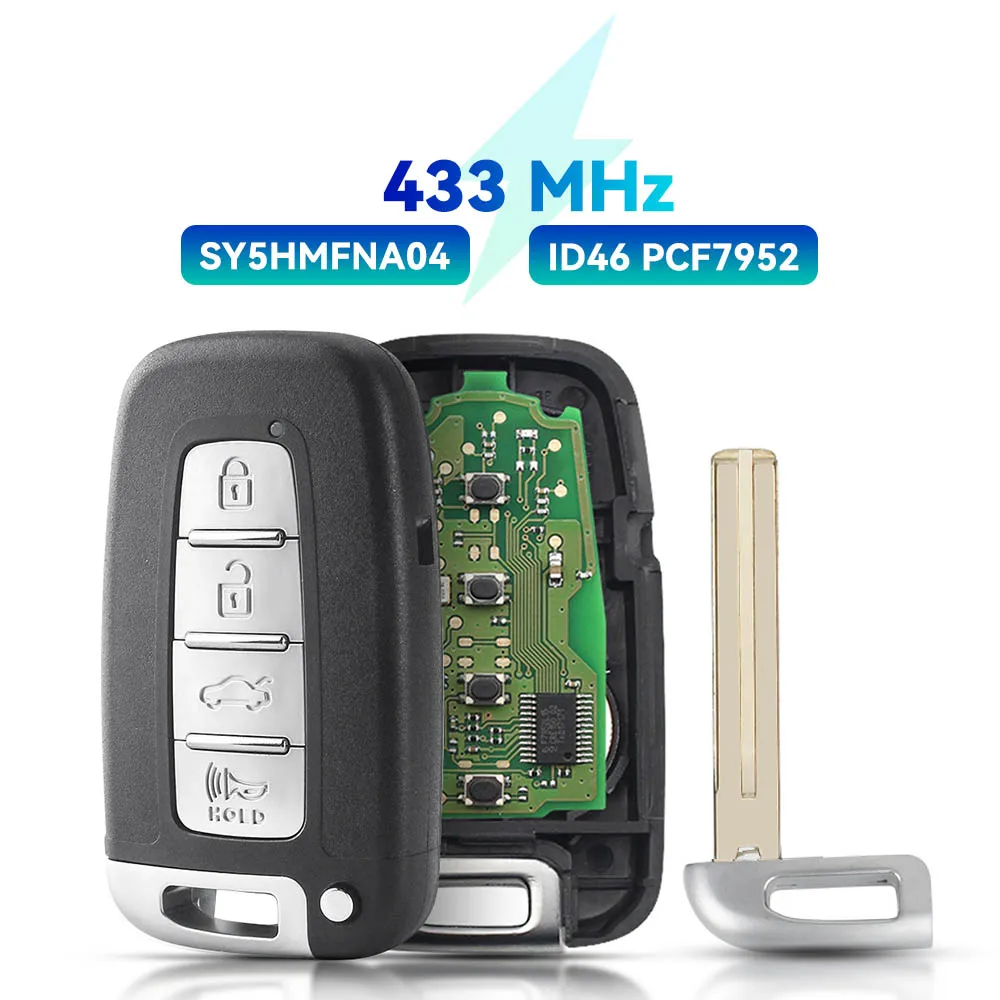 

KEYYOU 4 кнопки SY5HMFNA04 Автомобильный Дистанционный смарт-ключ для KIA K2 K5 Rio Optima Sorento mohas для Hyundai I30 I45 Ix35 Genesis Equus