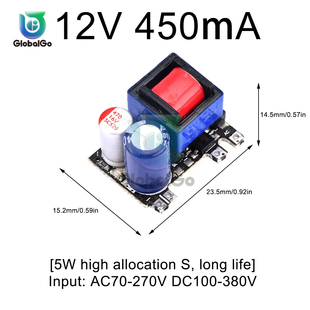 

AC-DC 5V 700mA 1000mA 2000mA прецизионный понижающий преобразователь AC 70-270V до 5V DC понижающий трансформатор Модуль платы питания