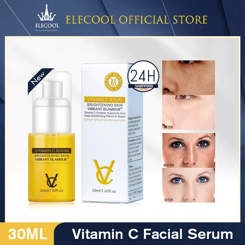 

30ML Natural Vitamin C Serum Liquid Hyaluronic Acid Essential Oil Moisturizng Anti Aging Anti Wrinkle Serum For Skincare TSLM2