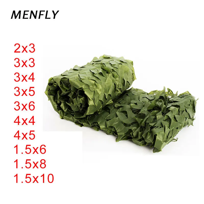 

MENFLY Army Green Camouflage Net Military Tactics Car Trunk Network Outdoor Camping Tent Shade Tarnnetz Garden Furniture Cover