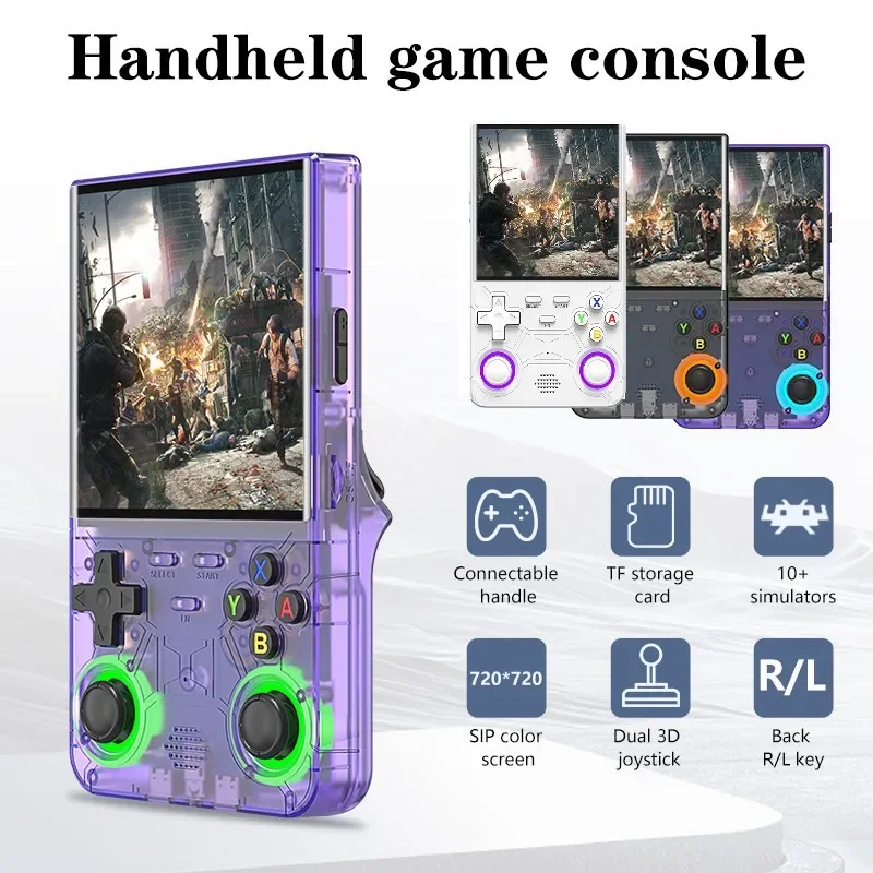 Фото Новая портативная игровая консоль R36Ultra с 4-дюймовым IPS-экраном, поддержкой Wi-Fi, онлайн-боев, 10+ эмуляторов, 64 ГБ, портативная ретро-аркада №1