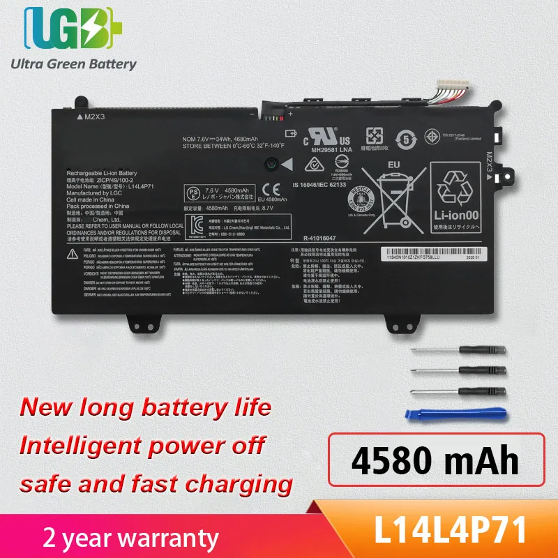 

UGB New L14L4P71 Battery For LENOVO Yoga 3 11 Pro 11-5Y10 Yoga 700-11isk Yoga 700-11-6Y54 L14M4P73 L14L4P72 L14M4P71
