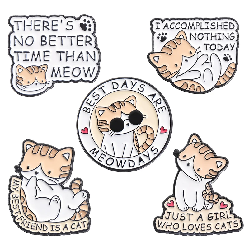 Эмалированная брошь My Best Friend Is A Cat мультяшная Days Meowdays значок ювелирные изделия