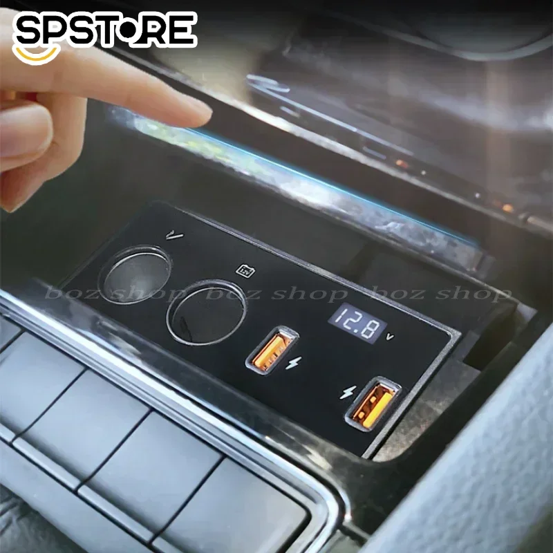 For VW Volkswagen Sagitar Car Charger Cigarette Lighter Modified USB Super Fast Charge Converter Plug Interior Accessories