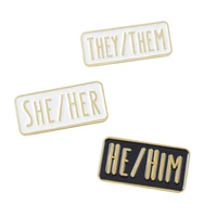 new alloy letter brooch ins personality trend sheher geometric paint badge lapel pin
