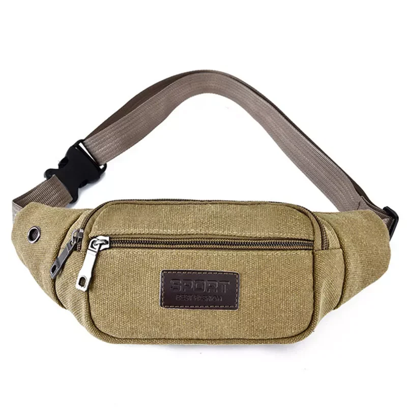 

Canvas Waist Bag Unisex Functional Waist Bag Mobile Phone Bag Men and Women Convenient Belt Banana Bag Fanny Pack Men New
