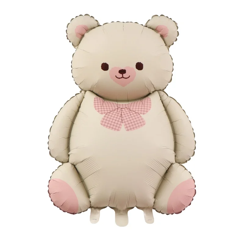 Надувной шар в виде кремового карамельного медведя для вечеринки честь первого