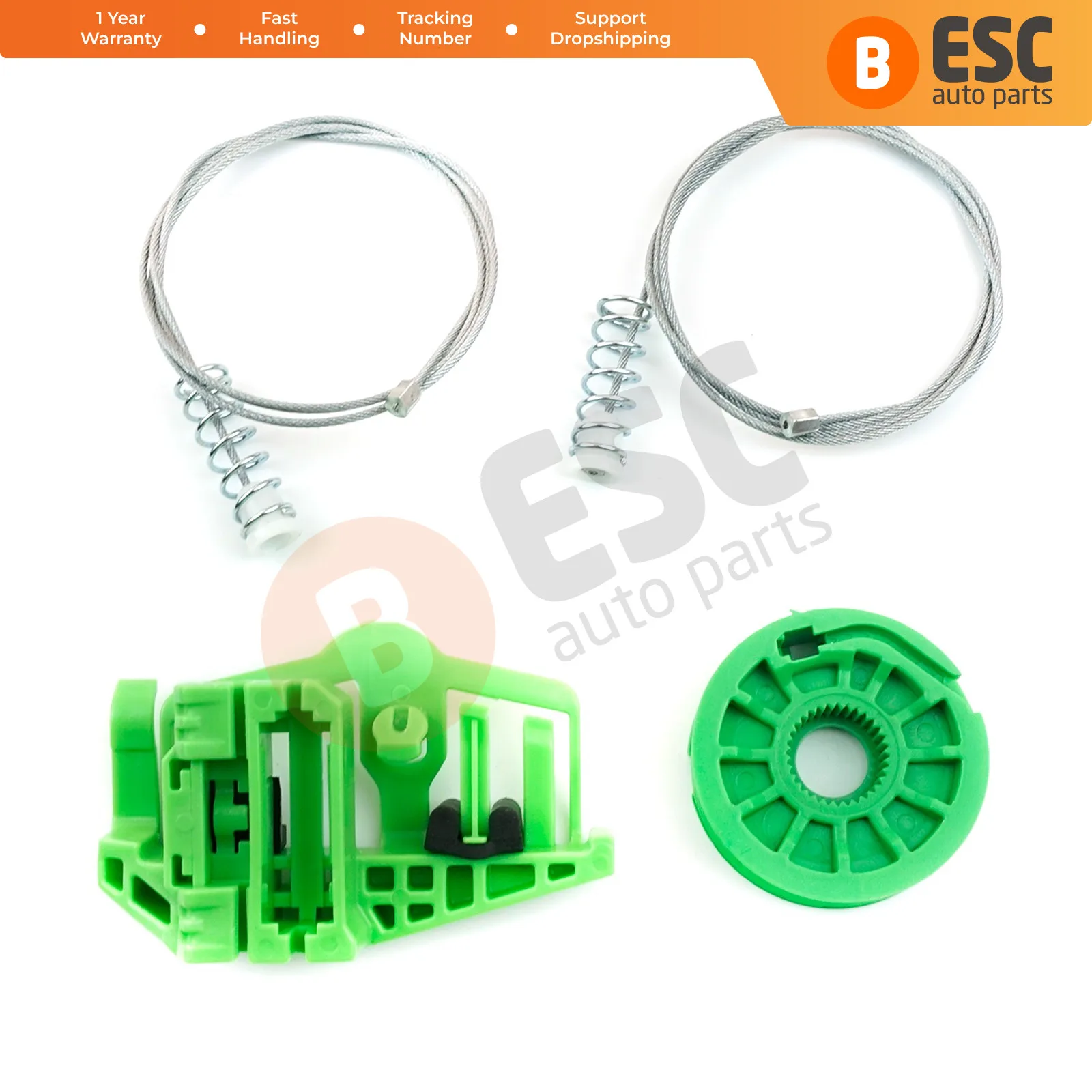 

ESC Auto Parts EWR980 Electrical Power Window Regulator Repair Kit Rear Left Door for BMW 1 E87 5-door Hatchback 2004-2012