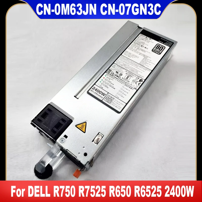 Оригинальный блок питания для DELL R750 R7525 R650 R6525 R750XA 2400 Вт импульсный источник M63JN
