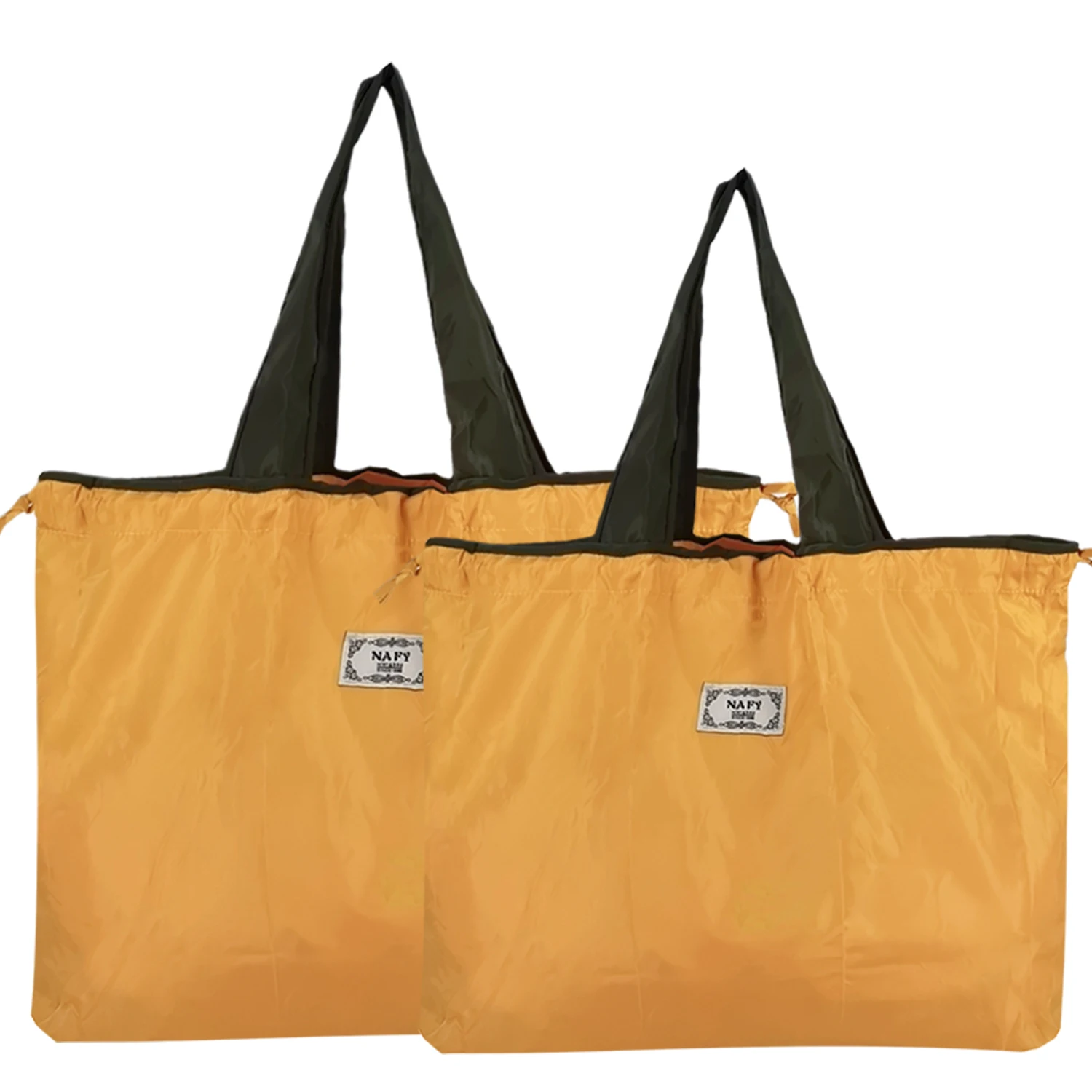 

Combo Capacity Reusable Foldable Shopping Bag Collision Drawstring Grocery Travel Shoulder Bag Ladies Tote Bay