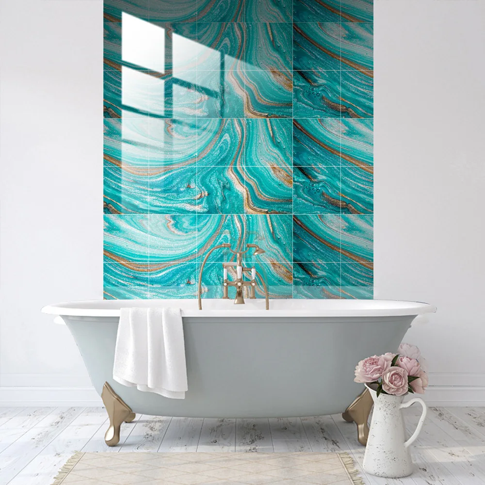 Самоклеящиеся синие зыбучие пески 20/10 шт. волнистые самоклеящиеся водостойкие