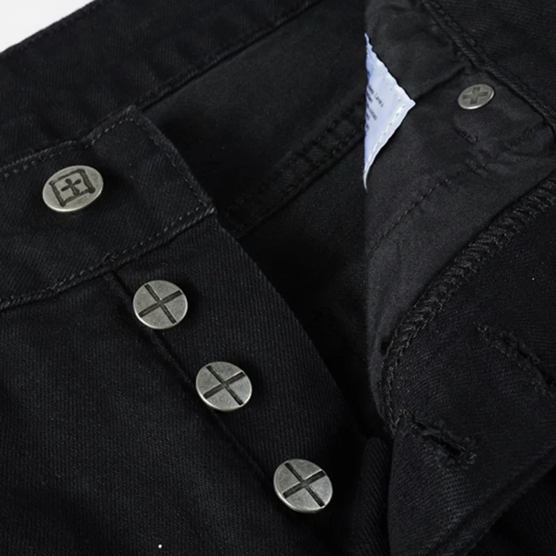 Джинсы KSUBI Cross рваные узкие джинсы в американском стиле с низкой талией и бахромой