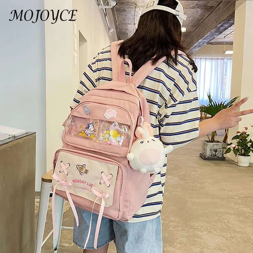 

Модный женский рюкзак с карманами, повседневная Дизайнерская Дорожная сумка с узором для кемпинга, вместительные школьные портфели для сту...