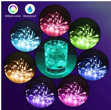 2M/15M/20M Christmas Tree Led String Lights with Smart Bluetooth App Remote Control Home Decor Fairy Garland | Освещение