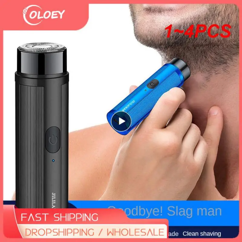 

1 ~ 4 шт. Мужская мини-электробритва, автоматический триммер, портативный нож для бороды, бритва, перезаряжаемая бритва, дорожная машинка, мини-бритва