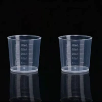 20pieces 30ml plastic transparent measuring cup with scales for resin silicone mold tools medicine scale cups container