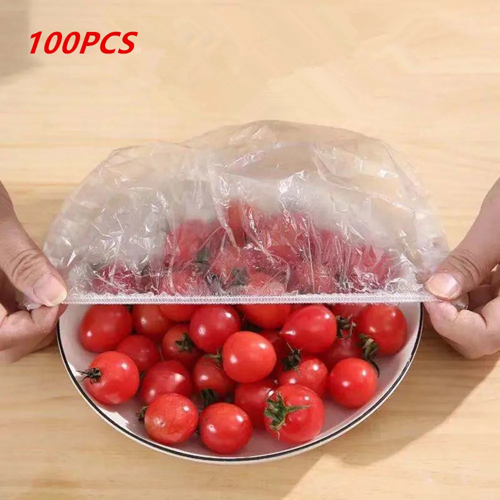 

Крышки для пищевых продуктов, одноразовые, пластиковые, эластичные, 100 шт.