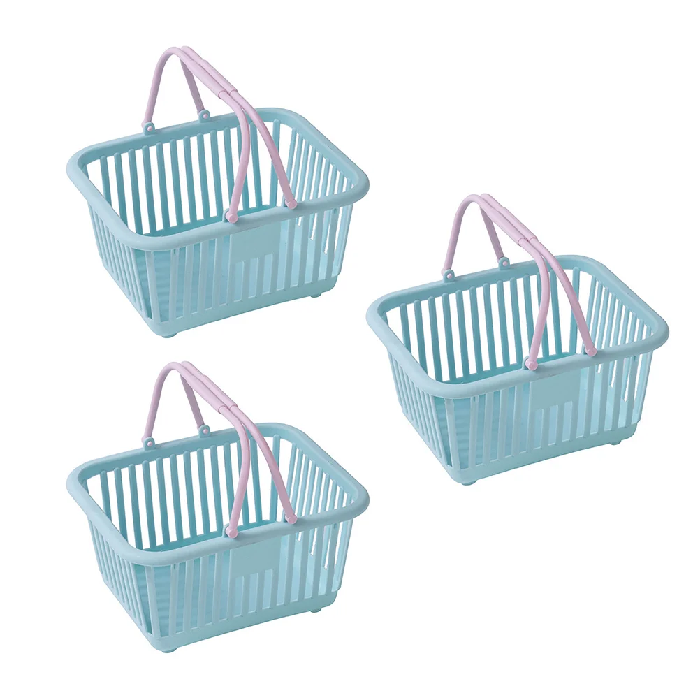 

Basket Shopping Grocery Mini Storage Kids Portableorganizer Picnic Baskets Small Play Cartcontainerbinhandle Vegetable Pretend