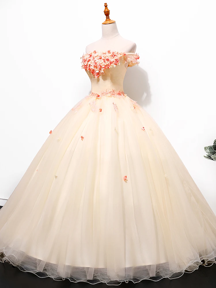 Фото Sonhar Vestidos, милые вечерние платья 15, платья Quinceanera, бальное платье, элегантное платье с открытыми плечами, 15-летнее платье по индивидуальному заказу №3