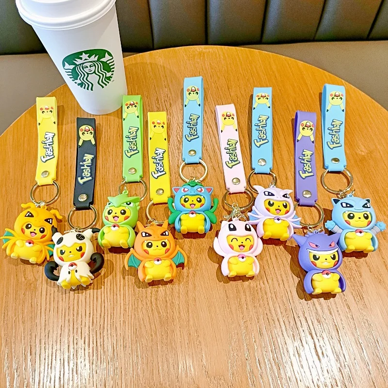 Брелок с изображением покемона Пикачу аниме экшн-фигурка игрушка каваи