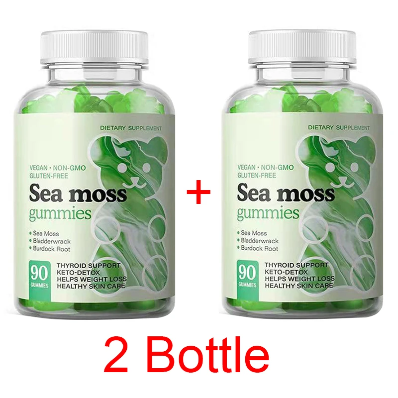 

2 Bottle seaweed vitamin soft candy strawberry flavor used thyroid ketone detoxification health food