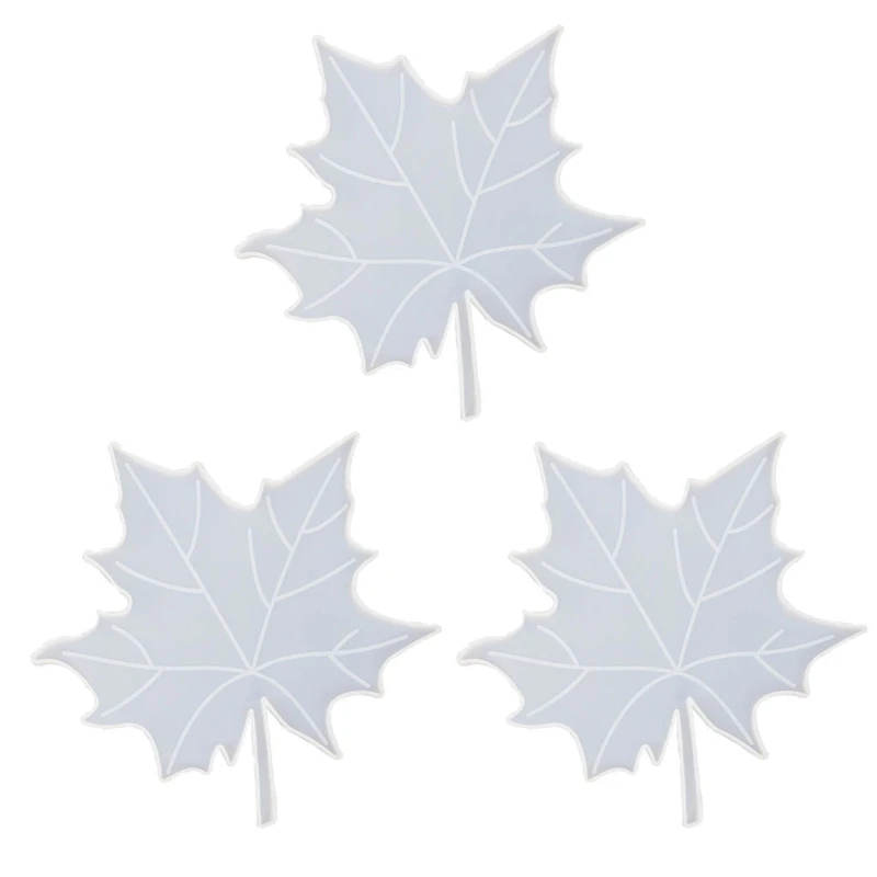 

3PCS Silicone Moulds Coaster Resin Molds Maple Leaves Epoxy Casting Silicone Mold for DIY Making Coaster Home Decor Gift