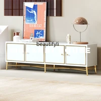 yj living room post modern simple and light luxury tv cabinet and tea table combination stainless steel bedroom locker