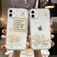 flower cases for iphone 12 pro max cases iphone 11 fundas iphone 13 7 8 xr xs max 6 6s plus se 2022 2020 mini silicon tpu covers