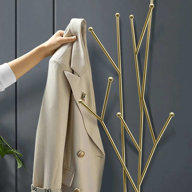 

Gold Metal Coat Rack Modern Designe Detachable Bedroom Entrance Storage Coat Rack Free Shipping Burro Ropa Perchero Furniture