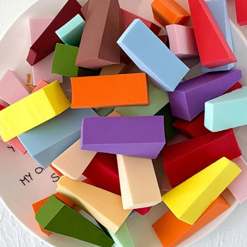 

10PCS Super Soft Triangular Sponge Block Air Cushion Powder Puff Dry and Wet Makeup Beauty
