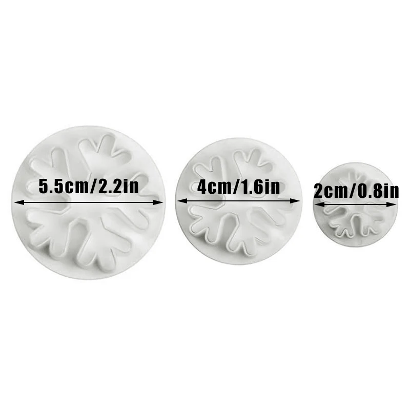 

Набор формочек для печенья "Снежинки" 3 шт.