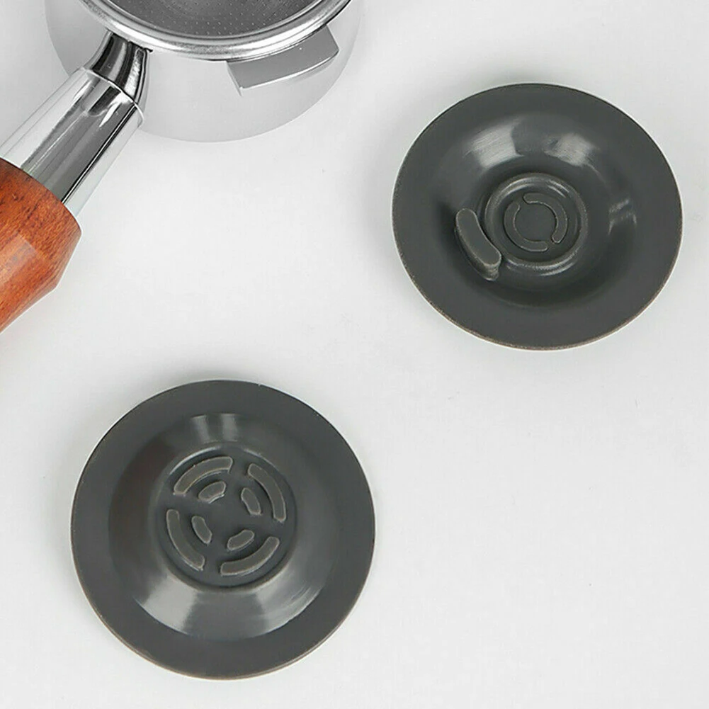 

2pcs Coffee Machine Blind Handle Recoil Cleaning Silicone Cleaning Pad For Breville Durable Black Gray Cleaning Pads