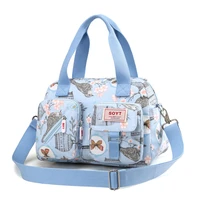 drop ship new popular flowers and animals pattern nylon women handbags shoulder bag for female printing messenger bags