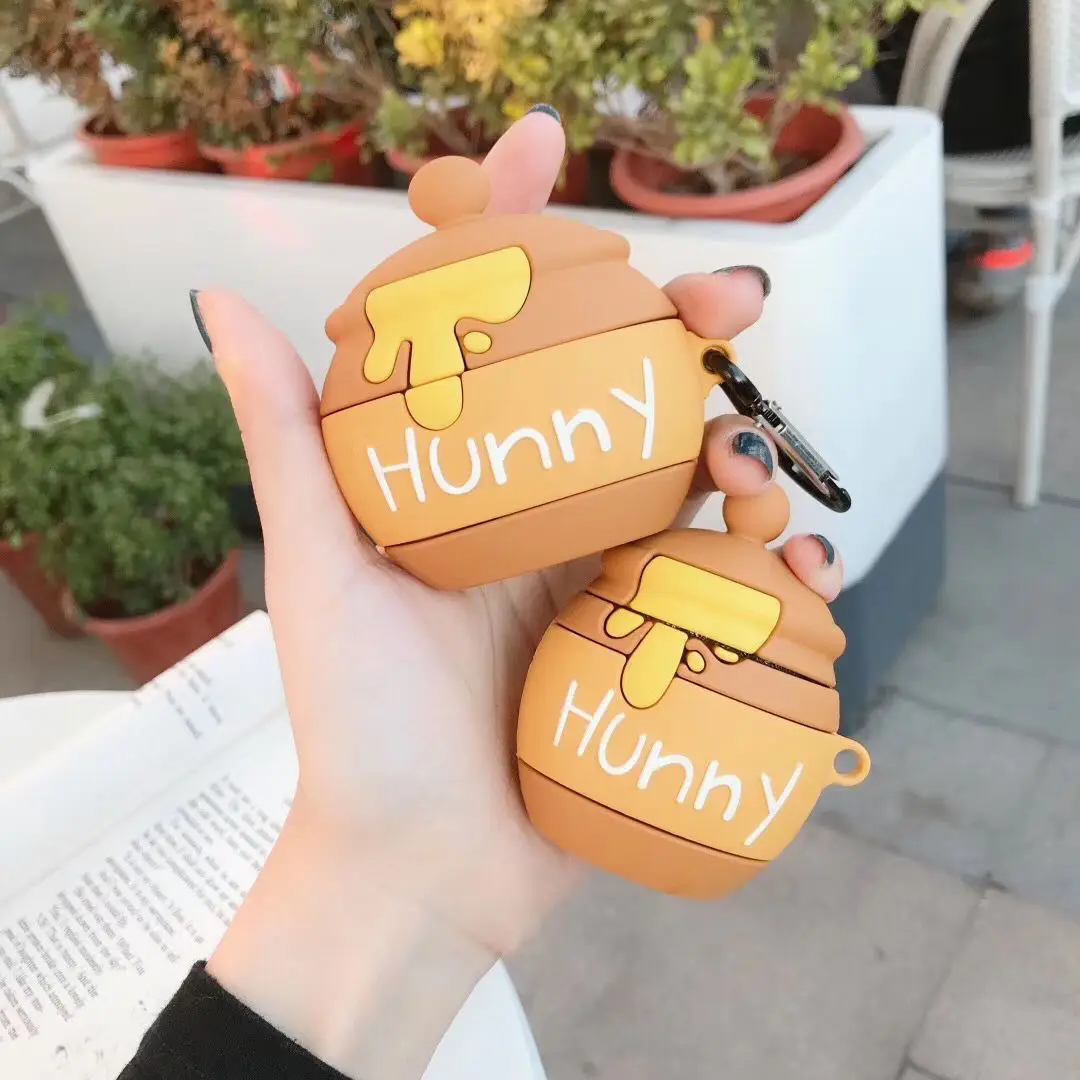 

Creative Honey Pot for AirPods Pro Protective Case Silicone Airpods1/2 Earphone Case AirPod Case cute cartoon