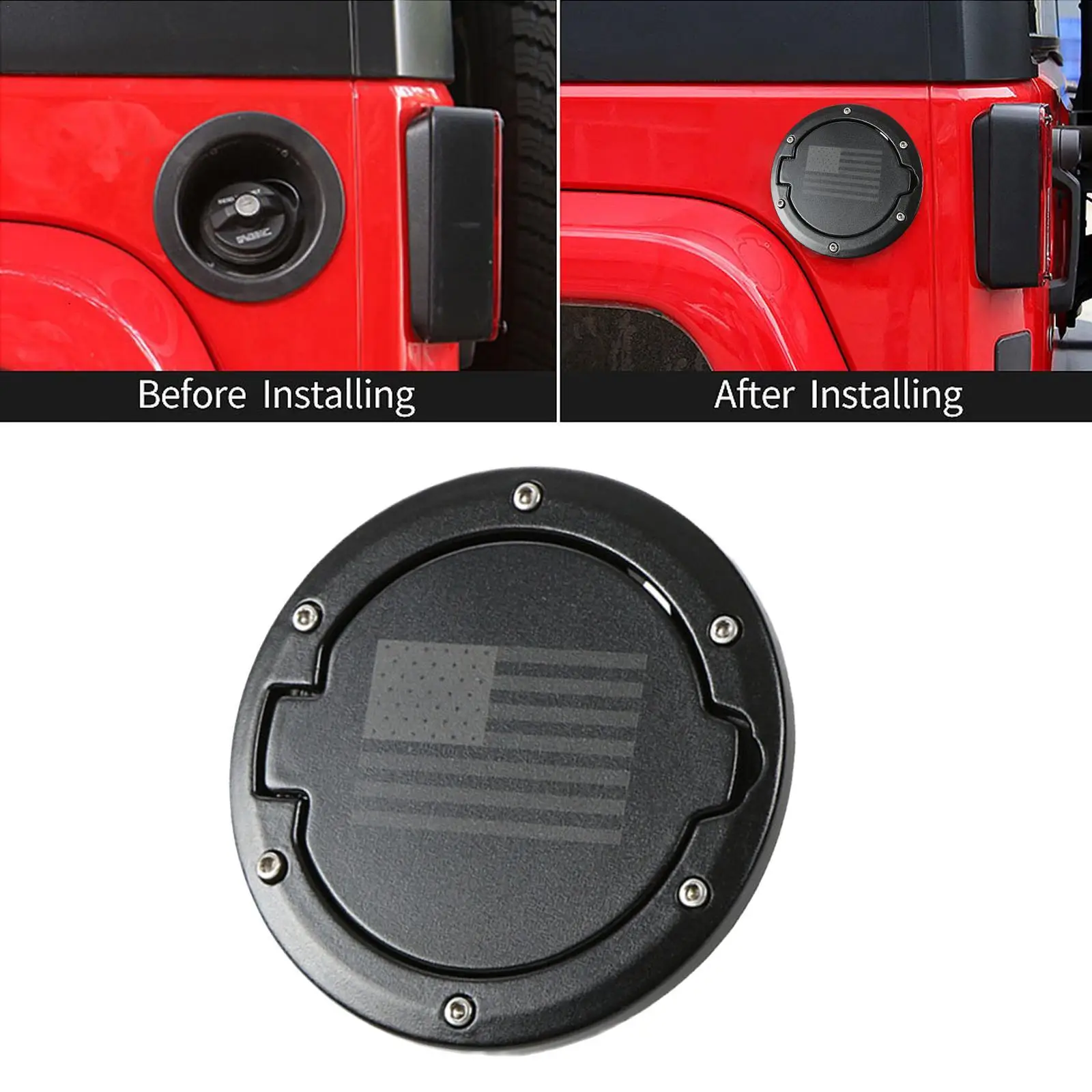 

1 шт. Чехлы для бака для Jeep Wrangler JL 2018 + автомобильный масляный черный металлический чехол для топливного бака для Jeep Wrangler аксессуары для стайл...