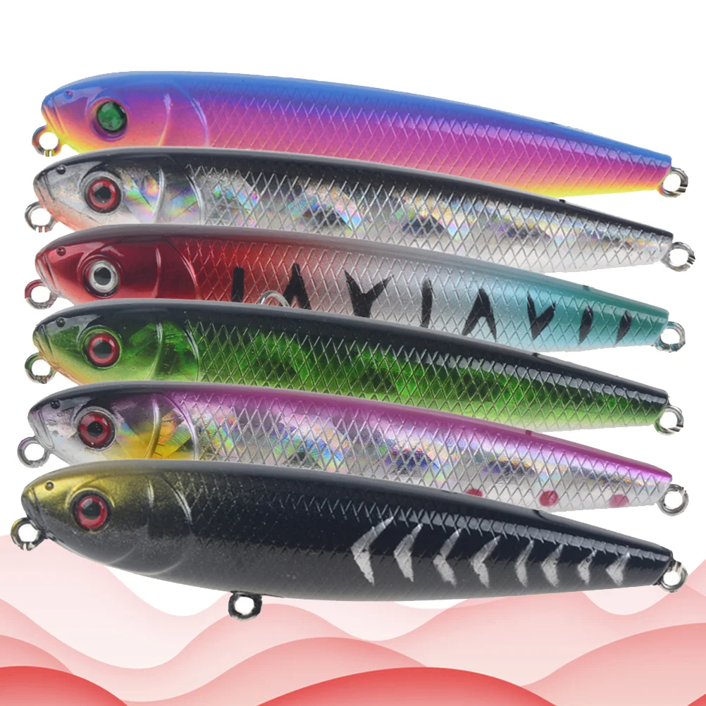 

6 Pcs Simulated Fishing Baits Fake Lures Bionic Bait Artificial Fishing Bait with Hooks