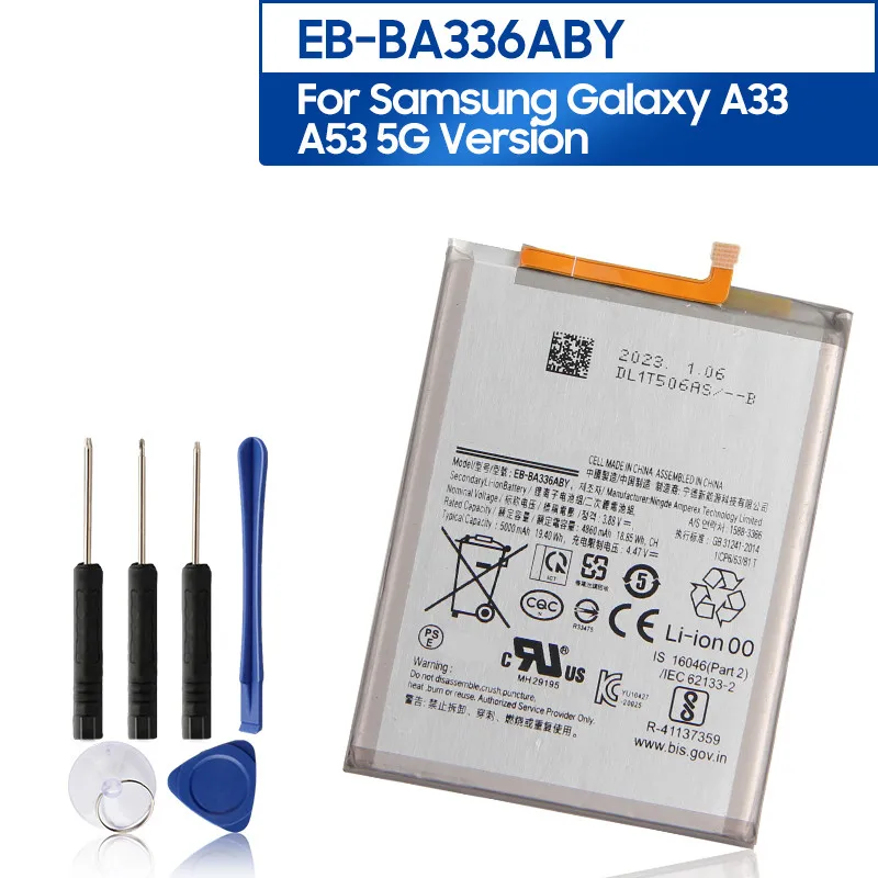 Сменный аккумулятор для телефона EB-BA336ABY Samsung Galaxy A33 5G SM-A3360 SM-A336B/DS A53 SM-A5360 A5360 SM-A536B/DS