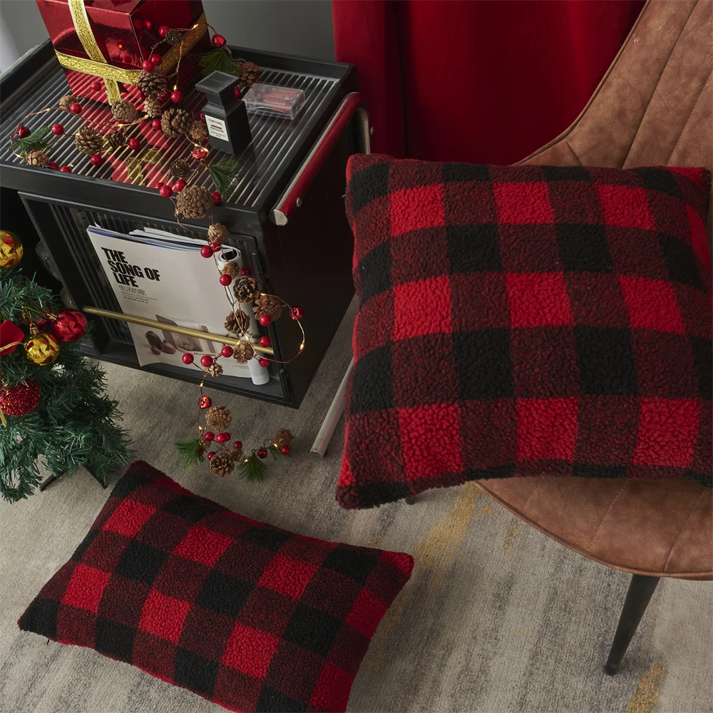 cotton Christmas sleeve embroidered pad, living room sofa cover, 18x18cm decorative pad