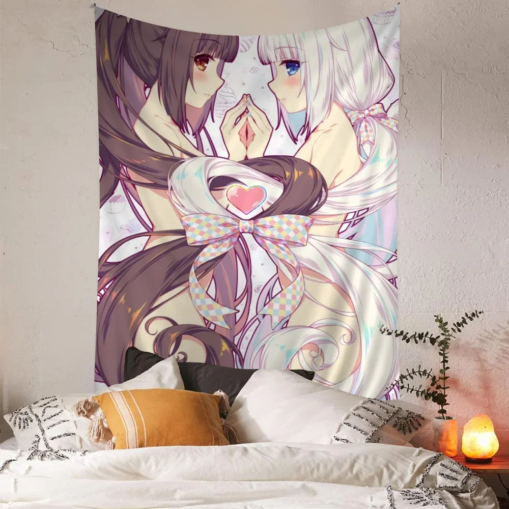 Настенный гобелен с рисунком аниме некопара художественная научная фантастика