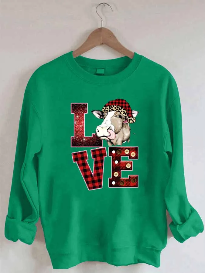 

Christmas Cow Lovers Casual Sweatshirt