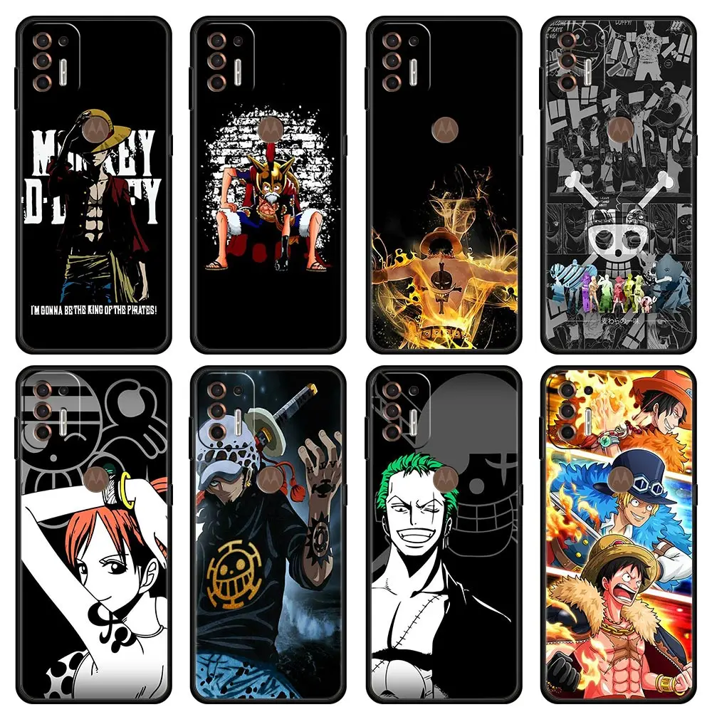 anime one piece case for moto g30 one fusion g9 plus play g60 g8 power lite g9 edge 20 e6s g stylus phone cover coque free global shipping