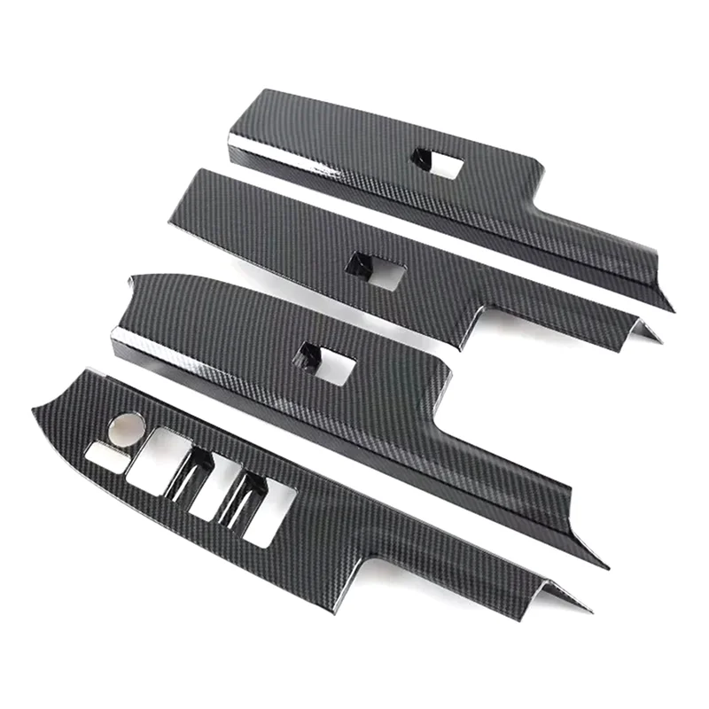 

Car Window Glass Lift Button Switch Cover Trim Door Armrest Panel for Toyota Bz4X 2022 2023 Carbon Fiber