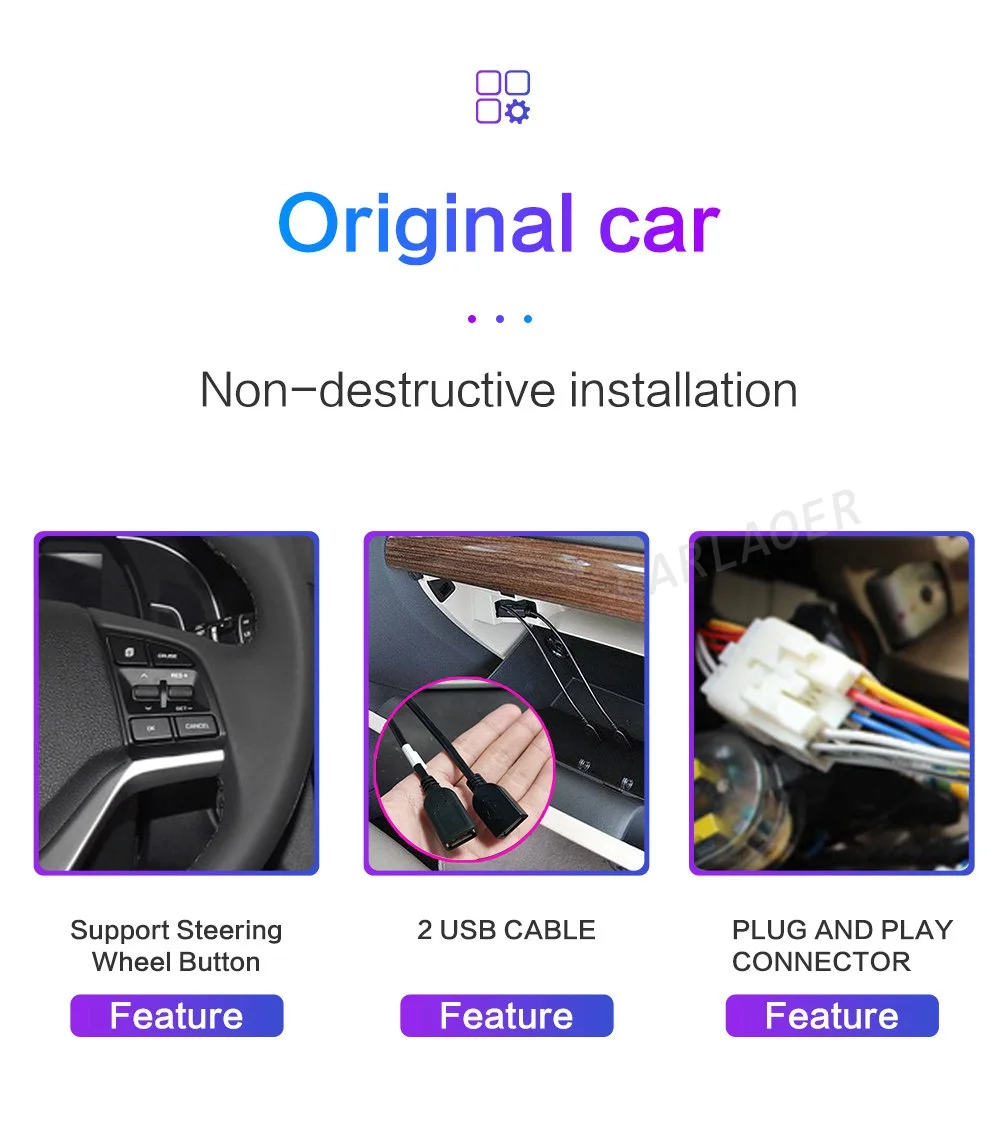 Автомобильный мультимедийный плеер на Android 10 с 9 &quotIPS экраном микрофоном Wi-Fi Bluetooth