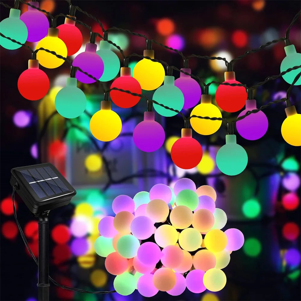 

Солнечные гирлянды 200 LED, тёплый белый, для сада