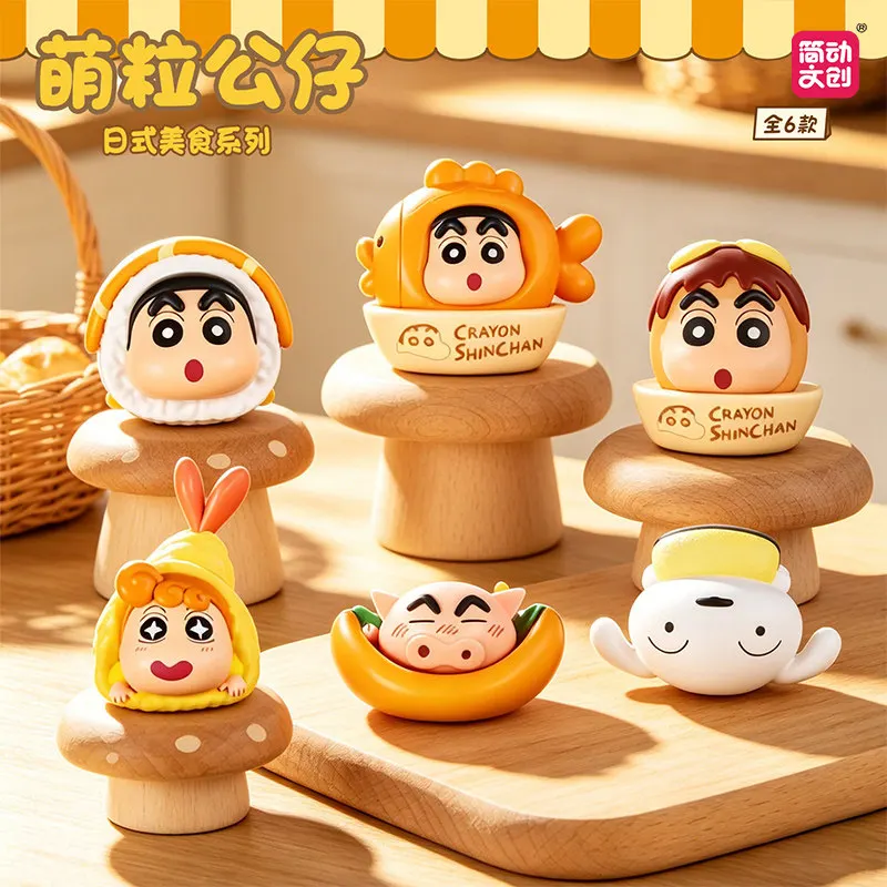 Фото Коллекционная мини-фигурка Jiandong Wenchuang Blind Box Crayon ShinChan из серии «Японская кухня» – настольное украшение для фанатов аниме №1